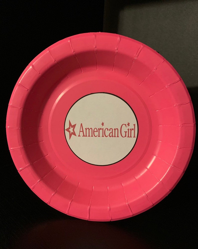 American Girl Doll Birthday Party PACK for 12 Paper Cups 9 ounces /& Plates WITH IMAGES