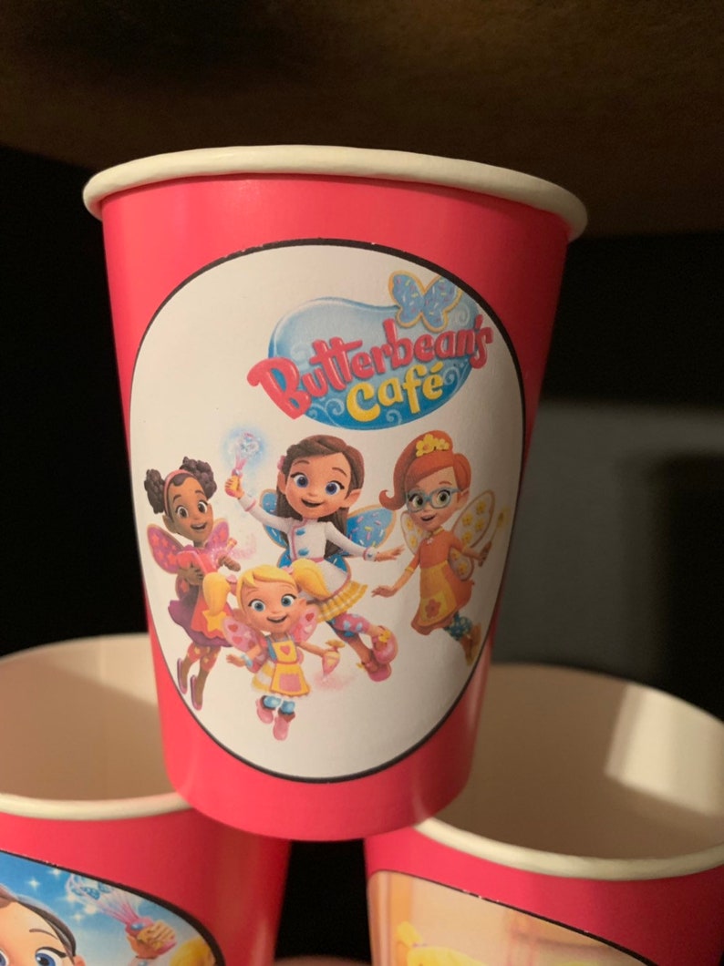 Butterbean/'s Cafe Butter bean 12 Paper Cups 9OZ