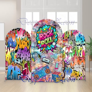 Graffiti Birthday Arch Toile de fond : soirée hip hop années 80 et 90