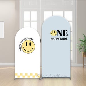 One Happy Dude Arch Zurück Drop Cover 1st Birthday Party Chiara Stoff Foto Hintergrund decken