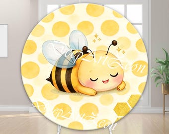 Sfondo personalizzato per ape dolce giorno ape Decorazioni per feste di buon compleanno Sweet Little Bee Baby Shower Photography Banner di compleanno per ragazze - Italia