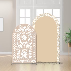 Beige Cielito Lindo Arch Back Drop Cover Baby Shower Mexican Wedding Photo Background Baptism Party Fabric Decor