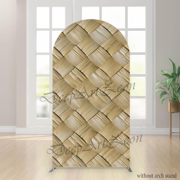 Lauhala Arch achtergrondomslag: Hawaii bruiloft bruids douche decor achtergrond