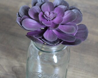 1 stem, Artificial Succulent, Faux, Plant, Green, Home Decoration, Arrangement, Silk Flower, Floral, DIY, Craft,  Centerpiece
