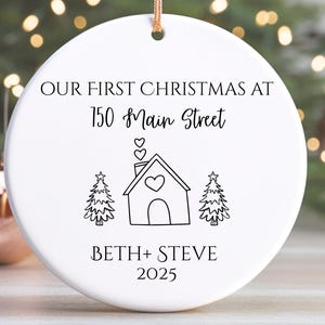 New Home Personalized Ornament, Cute new home gift, Our first christmas ornament, new home owners, Custom Housewarming Gift, Home Owner
