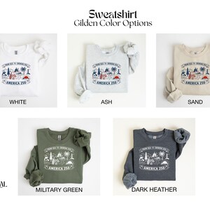 Sudadera America 250, Camiseta From Sea to Shining Sea, Camiseta patriótica, Camiseta de celebración USA 250, Camiseta vintage americana, Cuatro de julio imagen 5