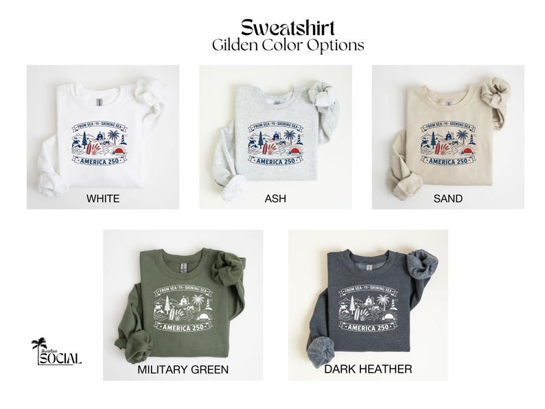 Sudadera America 250, Camiseta From Sea to Shining Sea, Camiseta patriótica, Camiseta de celebración USA 250, Camiseta vintage americana, Cuatro de julio imagen 5
