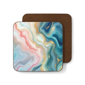 Elegant Marble Hardboard Coaster Set | Premium Drink Coasters for Home Decor, Gift for Friends, Eco-Friendly Coaster, Kitchen Accessory,
