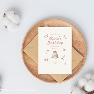 cute birthday invitation card