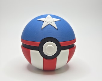 Captain America Pokeball Figure