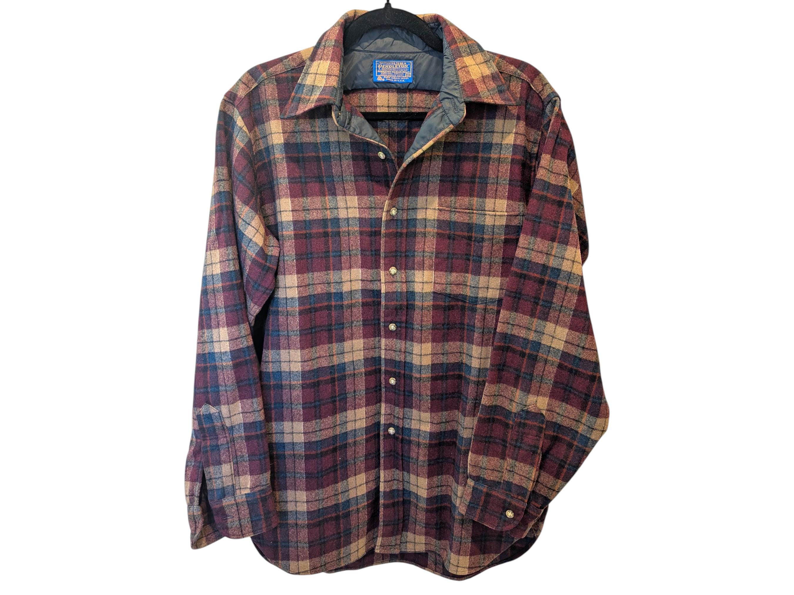 Burgundy Wool Shirt - Etsy