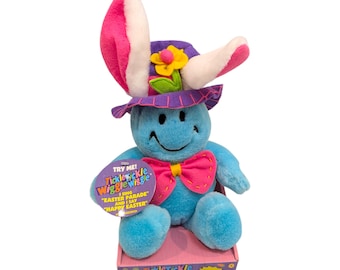 Tickle Tickle Wiggle Wiggle Conejito de Pascua de Peluche Dan Dee Sings Easter Parade NIB Conejito Azul Decoración Navideña