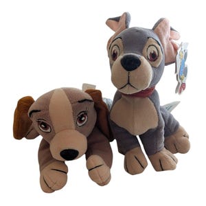 Vintage Disney Mouseketoys Lady and the Tramp Plush Set of 2 NWT Disney Toys VTG