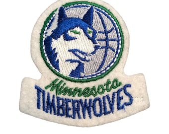 Vintage Minnesota Timberwolves Embroidered Patch NBA Basketball 90s Iron Sew On