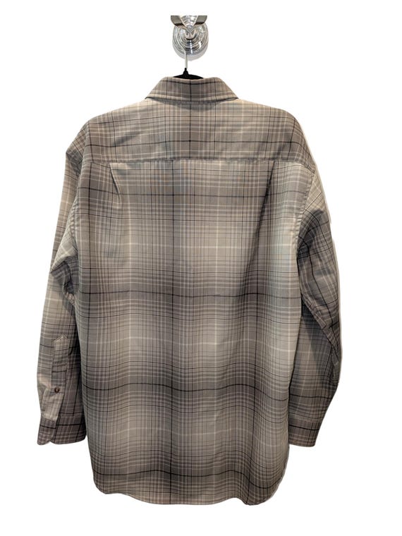 Vintage Sir Pendleton Worsted Wool Gray Plaid Shi… - image 2