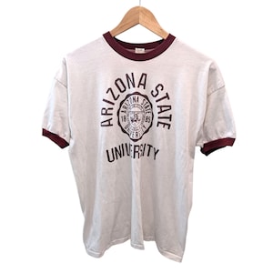 Vintage Arizona State University Ringer Tee ASU Sun Devils College NCAA Tee Size XL