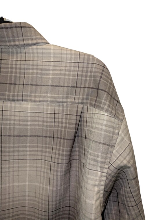 Vintage Sir Pendleton Worsted Wool Gray Plaid Shi… - image 8