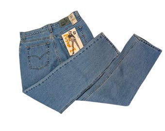 Deadstock NWT Levi's SilverTab Lowcut Jeans Y2K 90s Light Wash Women'd 13/14 USA Made Vintage Denim