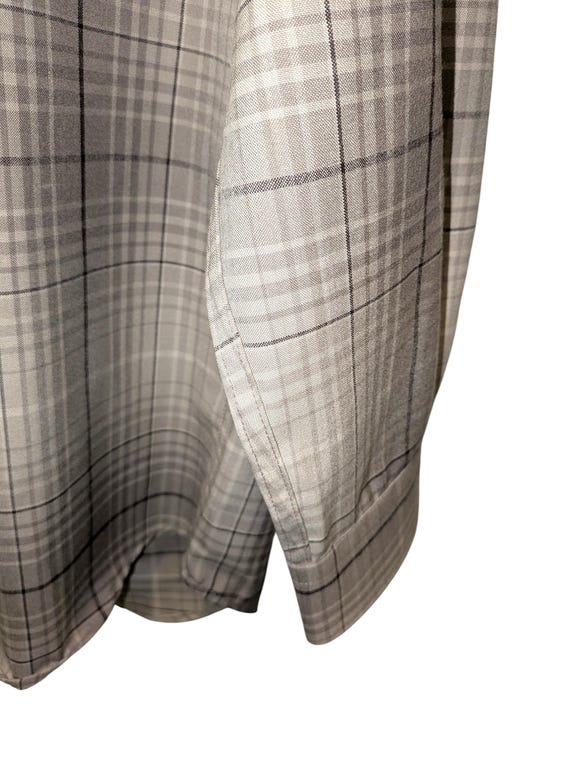 Vintage Sir Pendleton Worsted Wool Gray Plaid Shi… - image 7