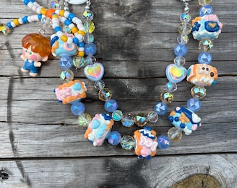 Cadena para bolso Pino Jelly / Colgante para teléfono / Llavero / Cadena con clip para teléfono de doble capa