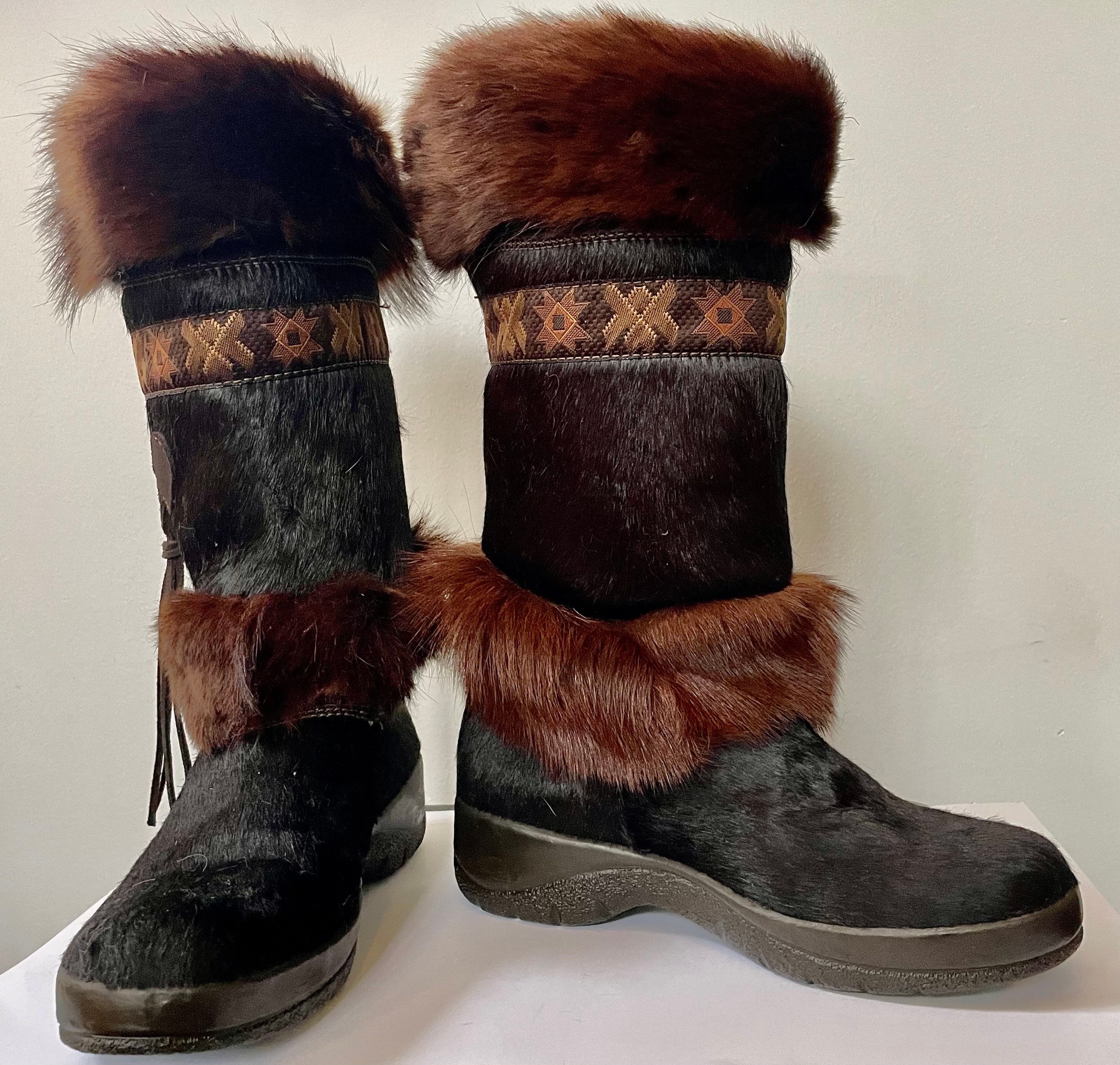 TECNICA Yeti Italian Fur Boots with Sherpa Lining White 5