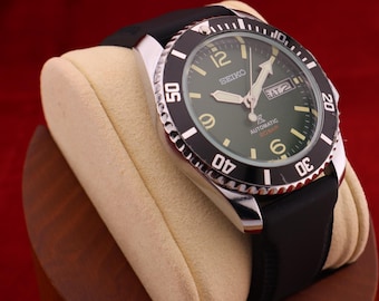 Reloj Seiko 6309A de estilo buceo vintage, automático, con bisel giratorio y fecha/día para hombre.