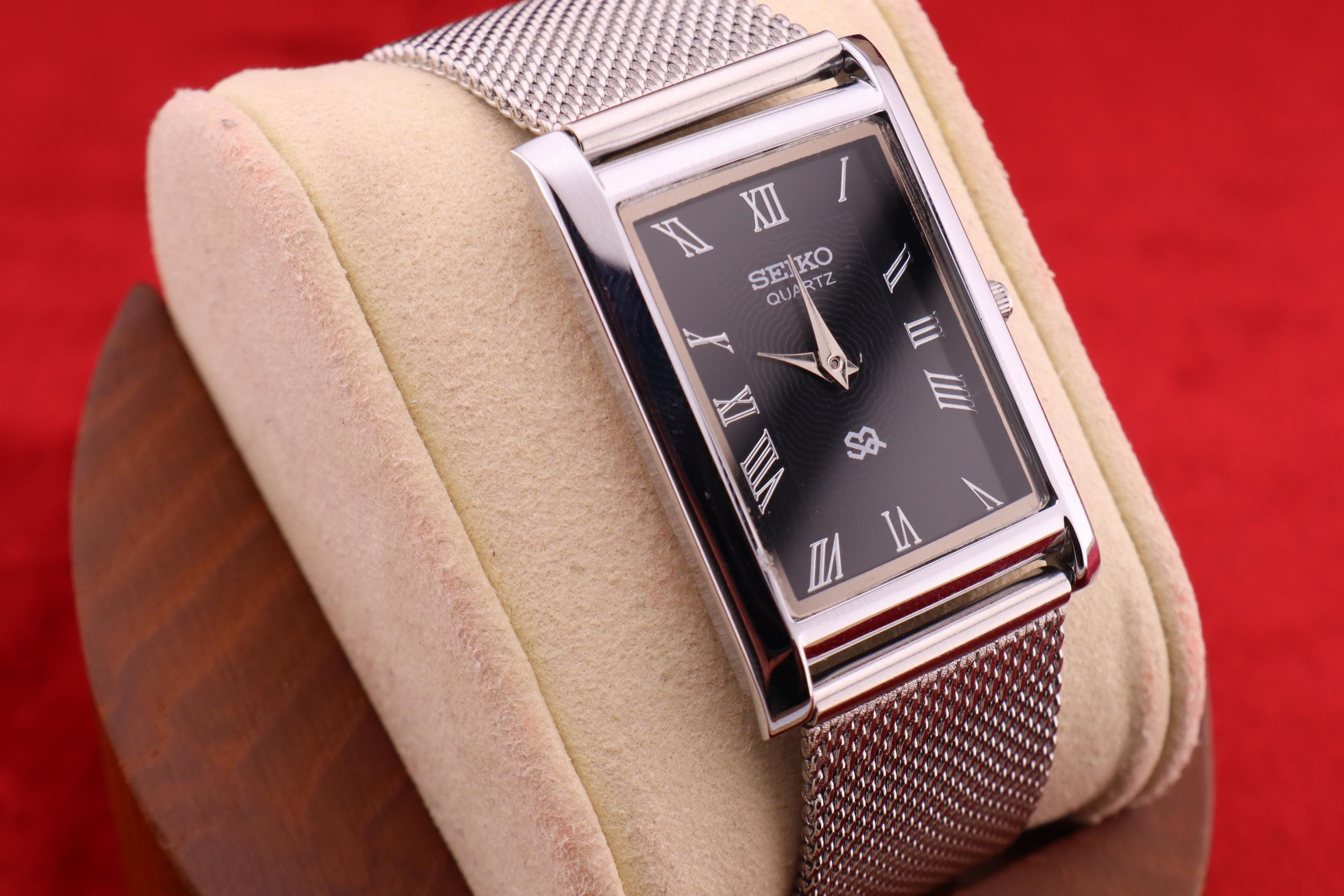 Vintage Bracelet Watch Stainless Steel Quartz Movement Easy Read 1990s Sterling Silver And Marcasite Japan Movement Watch  main image 2
