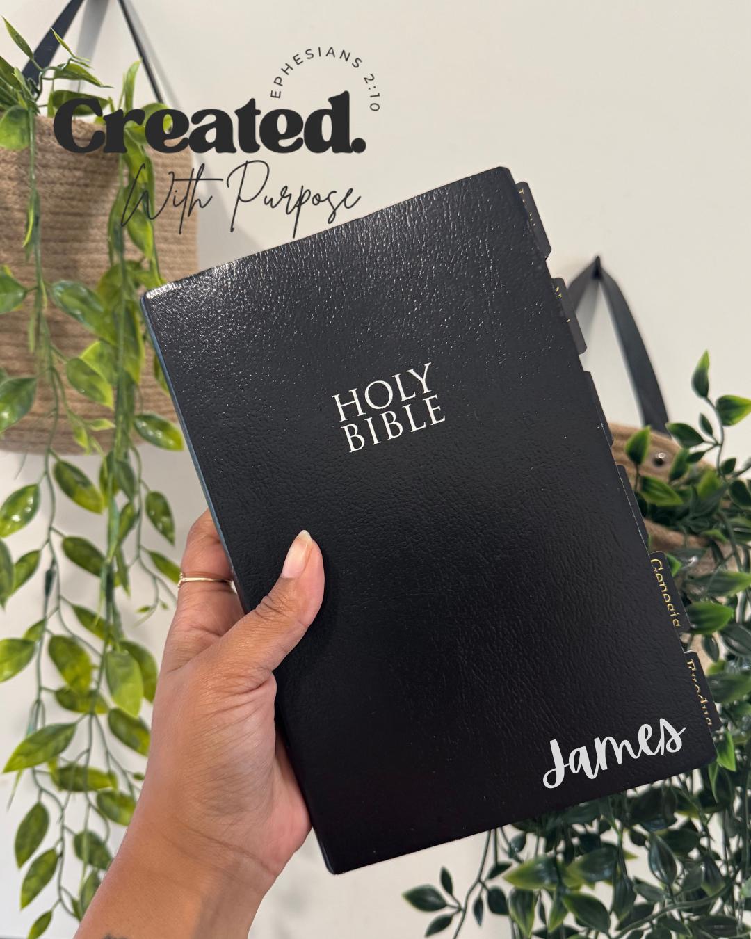 BLACK NIV Thin Print BIBLE, Bible With Tabs, Personalized Gifts Etsy