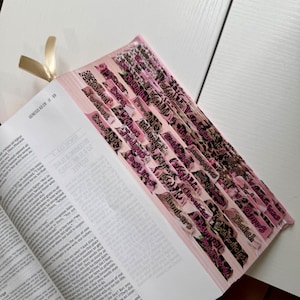 Pink NIV Jesus Bible, Cheetah Tabs, Personalized Gift imagem 4