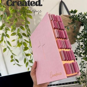 pink NIV JESUS  BIBLE, Bible with tabs, personalized gifts, pink hard cover