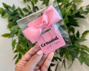 PINK BOW paper clip, BOOKMARK, bible bookmark