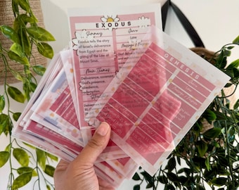 Conjunto de 66 cadernos com páginas transparentes em papel vegetal rosa para Bíblia.