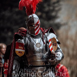 Royal Crusader Knight Full Armor Set | Medieval Barbuta Full Suit | Full Mild Steel LARP Cosplay Costume for Halloween Warrior