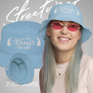 Little Devil's Girls Club - czapka typu bucket hat z bawełny organicznej