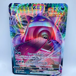 M Gengar & M Shiny Gengar Ex Proxy Pokemon Card Premium Quality Set 2 Cards