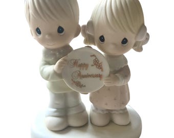 Precious Moments Happy Anniversary Figurine Vintage 1983 Enesco Ceramic