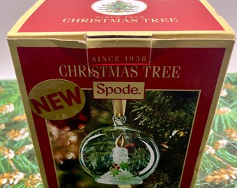 Spode Christmas Tree LED Multicolored Glass Candle Ornament Globe – 4"