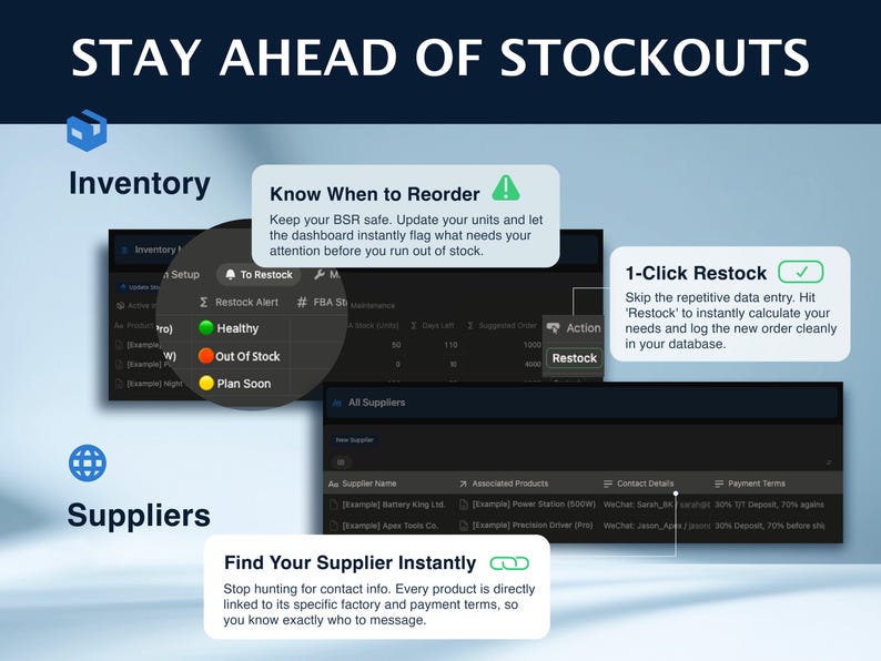 2026 AMZ FBA Inventory Manager | Supplier Database Notion Template ...