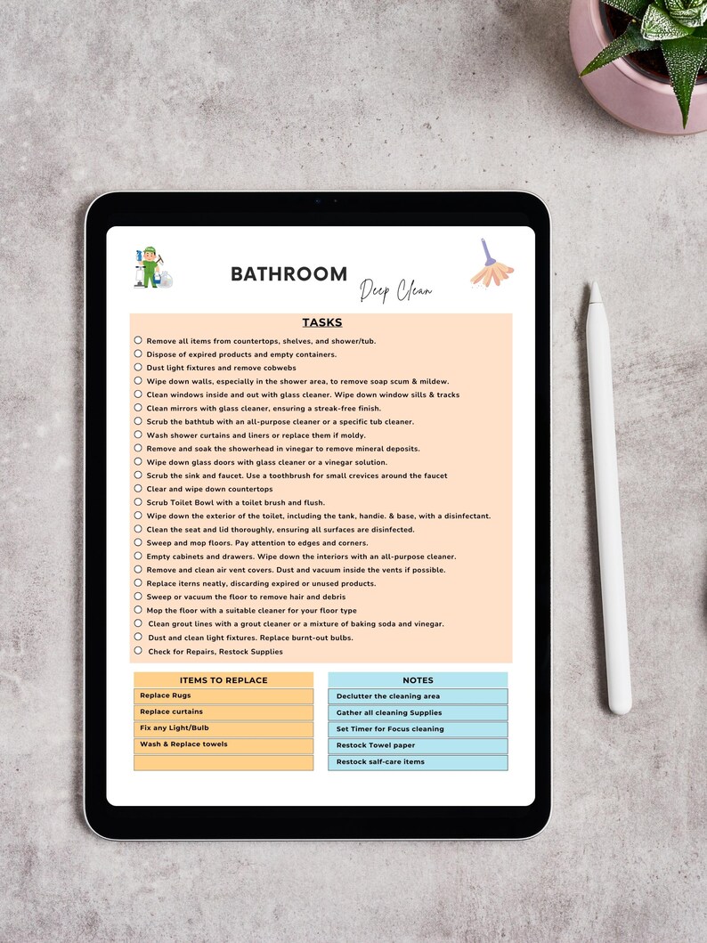 Printable Cleaning Planner: Chore Charts, Schedules, and Checklists ...