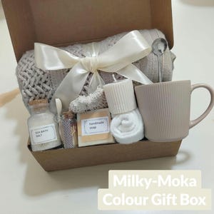 Gift Box for Women with Blanket Cozy Gift Basket, Hygge Gift Box Self Care Package Sending Sunshine Gift Cheer Up Thinking of You Gift Box