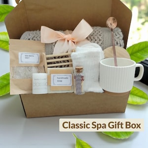 Gift Box for Women with Blanket Cozy Gift Basket, Hygge Gift Box Self Care Package Sending Sunshine Gift Cheer Up Thinking of You Gift Box