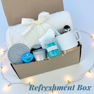 Gift Box For Her With Blanket Cozy Gift, Huggy Gift Box Sending Sunshine, Hug In A Box, Self Care Package, Thinking  Of You, Birthday Gift.