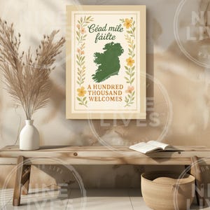 Vintage Irish saying poster, digital download Ireland poster, Irish landscape, Housewarming or travel gift, wall art for home decor