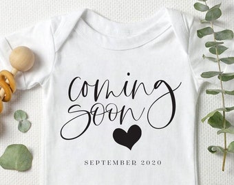 Pregnancy Announcement Coming Soon Baby Onesie, New Baby Coming Soon, Pregnancy Anouncement Onsie