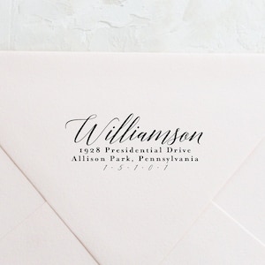 Personalized Return Address Stamp, Custom Stamp, Self Inking Stamp, Custom Return Address Stamp, Self Inking Wedding Stationery Stamper