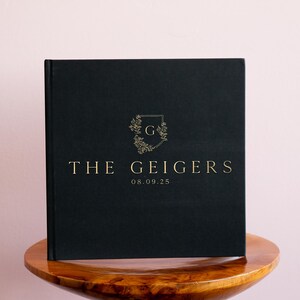 Real Gold Foil Wedding Guest Book: Personalized Photo Album