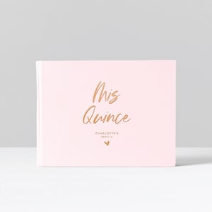 Foil Quinceañera Guest Book: Personalized Sign In Album