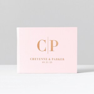 Wedding Guest Book, Modern Minimalist Wedding Guest Book, Polaroid Guest Book, Wedding Photo Album, Monogram Initials Guest Book