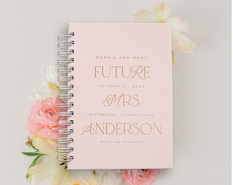 Personalized Wedding Planner Book: Foil Bridal Engagement Gift