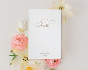 Personalized Wedding Toast Booklet: Foil Speech Book